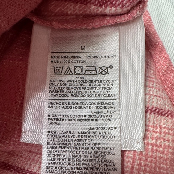 Old Navy Women's Casual Pink Plaid “The Boyfriend” 100% cotton Shirt - Picture 3 of 4